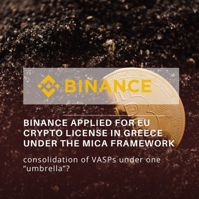 Graphic: Binance applied for EU crypto license in Greece under the MiCA framework — consolidation of VASPs under one umbrella?